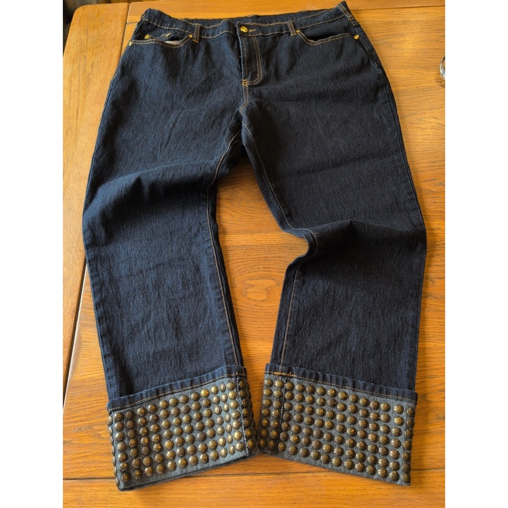 DG2 by Diane Gilman Studded Embellished Bootcut Jean Sz 18WP
